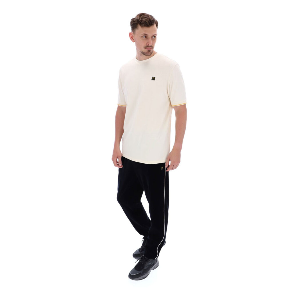 Fila Taped Rib Cuff Regular Fit Short Sleeve T-Shirt - Whitecap/Grey