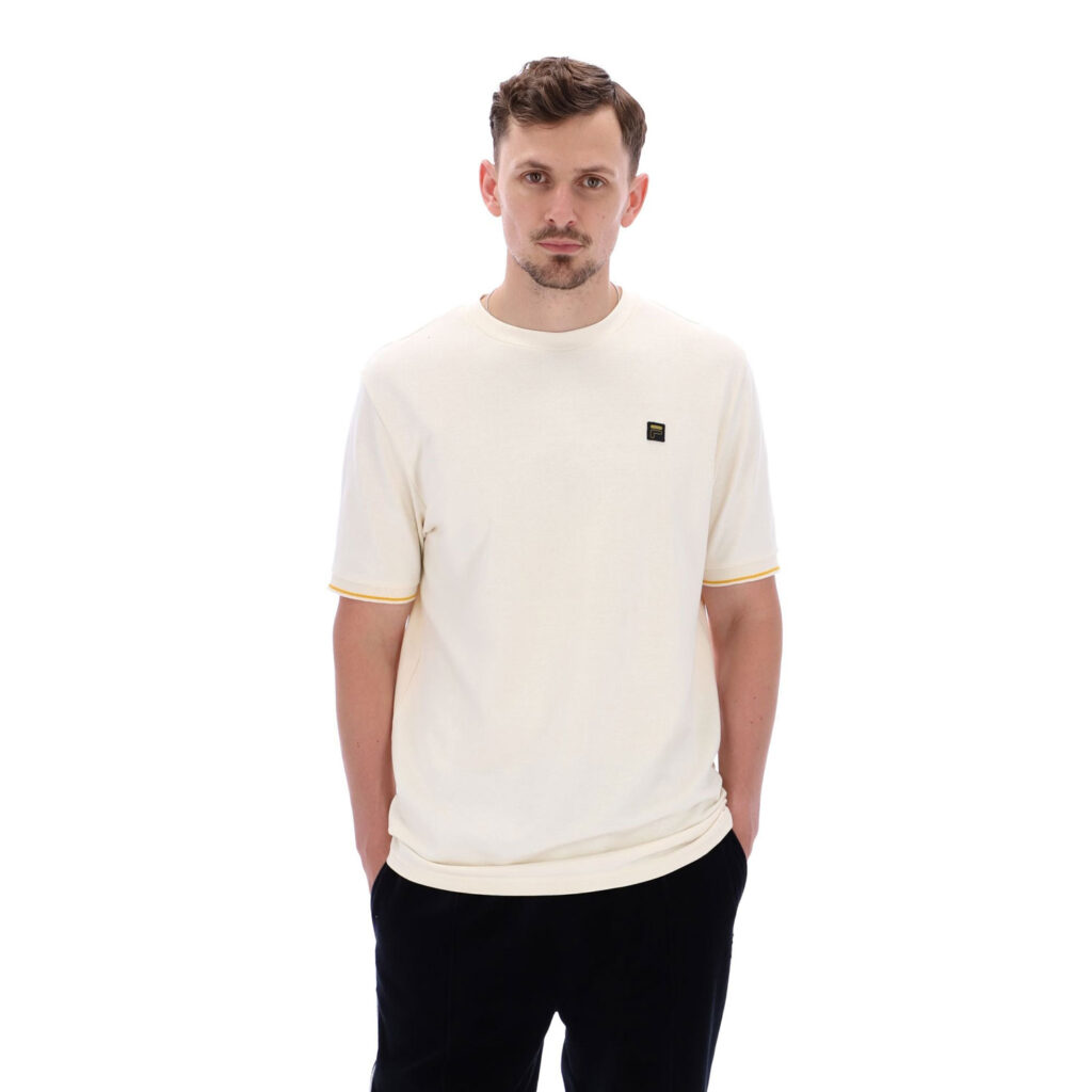 Fila Taped Rib Cuff Regular Fit Short Sleeve T-Shirt - Whitecap/Grey