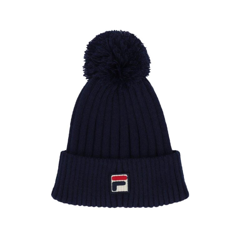 Fila Teo Knit Patch Pom Beanie - Navy