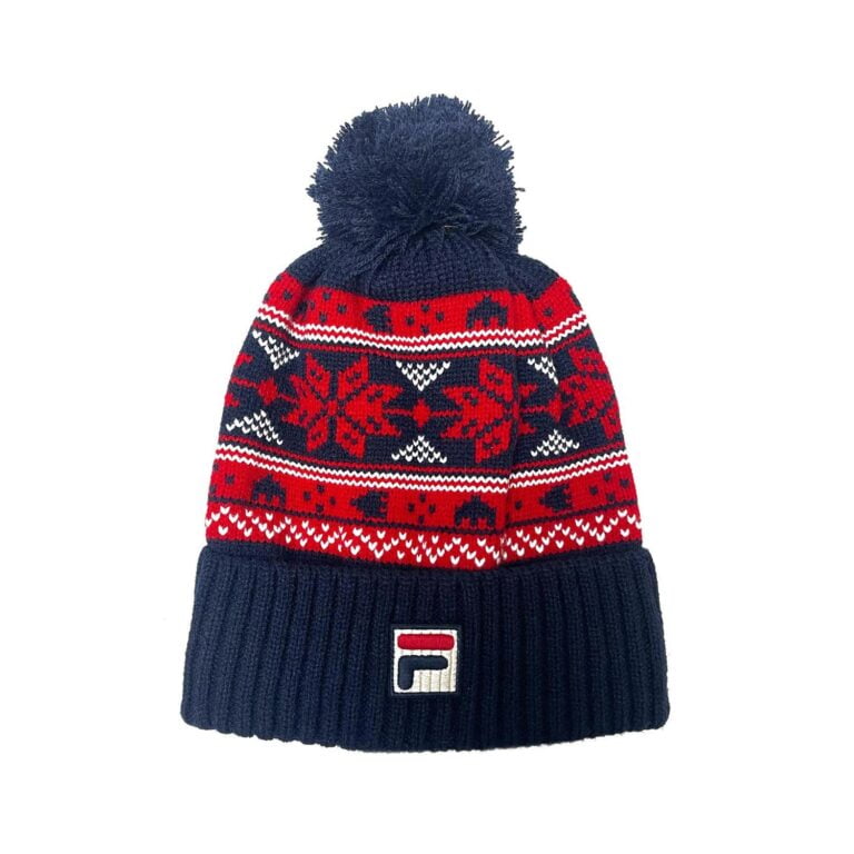 Fila Trayzon Turn Up Pom Beanie - Fila Navy