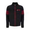 Fila Vann 5 Stripe Regular Fit Full Zip Long Sleeve Track Top - Black/Red