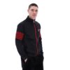 Fila Vann 5 Stripe Regular Fit Full Zip Long Sleeve Track Top - Black/Red