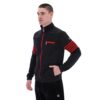 Fila Vann 5 Stripe Regular Fit Full Zip Long Sleeve Track Top - Black/Red