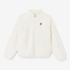 Fila Yuri Raglan Sherpa Regular Fit Full Zip Jacket - Whisper White