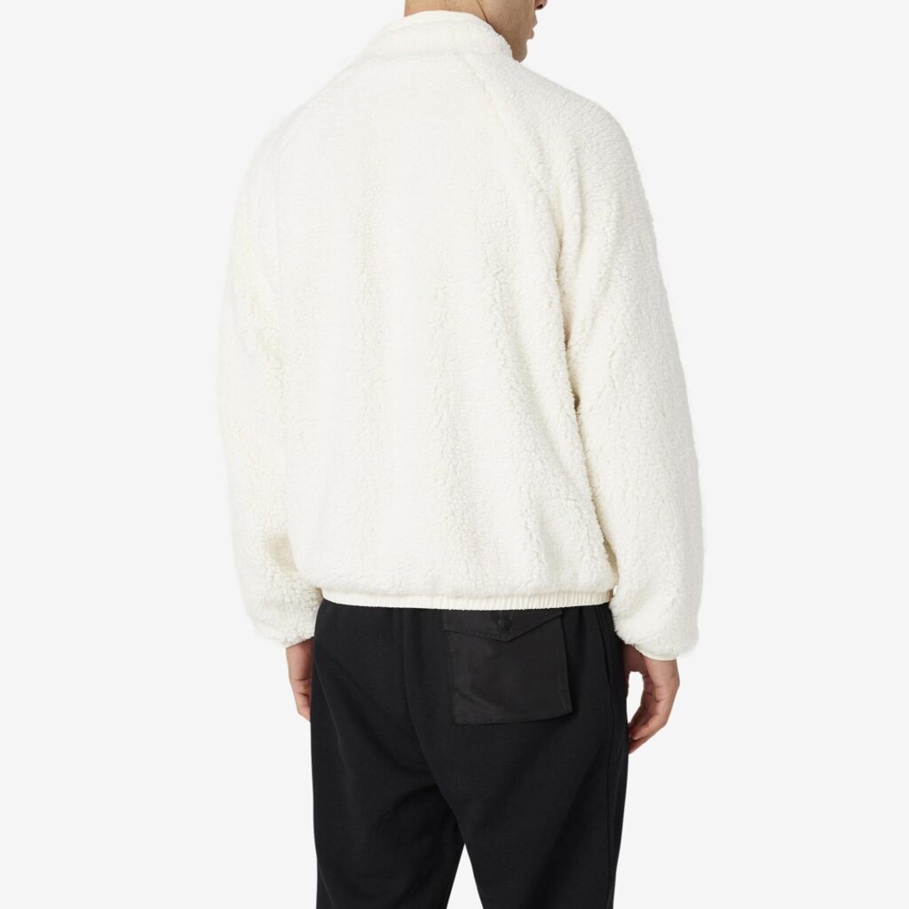 Fila Yuri Raglan Sherpa Regular Fit Full Zip Jacket - Whisper White