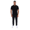 Fila Zev Cuff Detail Polo - Black / Gardenia / Fila Red