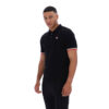 Fila Zev Cuff Detail Polo - Black / Gardenia / Fila Red