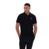 Fila Zev Cuff Detail Polo - Black / Gardenia / Fila Red