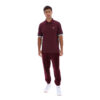 Fila Zev Cuff Detail Polo - Fig / Milky Blue / Gardenia / Black