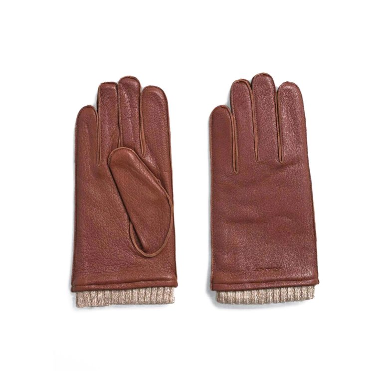 GANT D1 Leather Gloves - Clay Brown