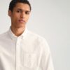 Gant Beefy Oxford Regular Fit Long Sleeve Button Up Shirt - Eggshell White