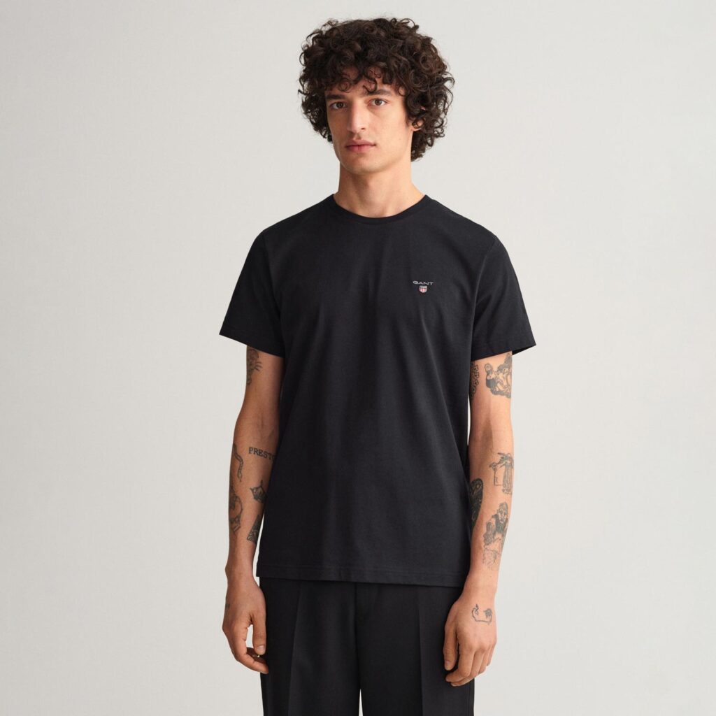 Gant Original Regular Fit Short Sleeve T-Shirt - Black