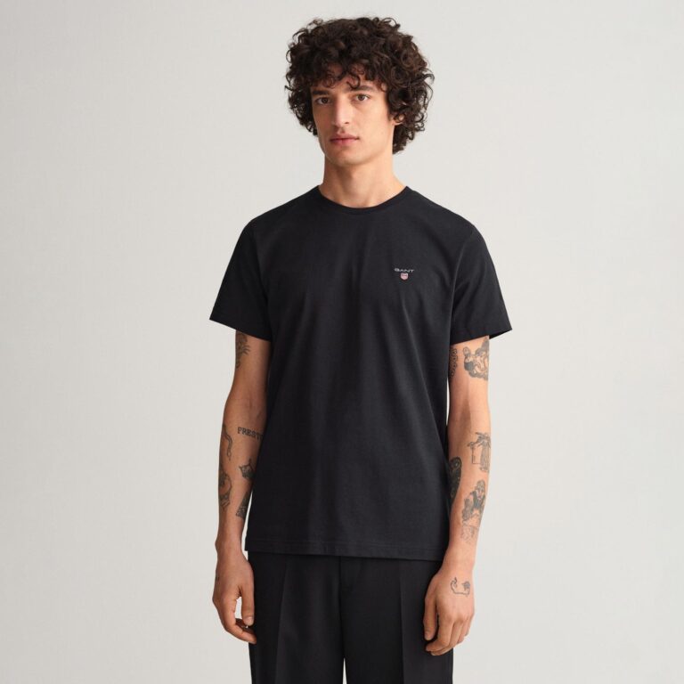 Gant Original Regular Fit Short Sleeve T-Shirt - Black