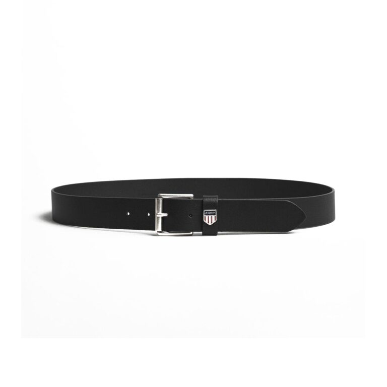 Gant Retro Shield Leather Belt - Black