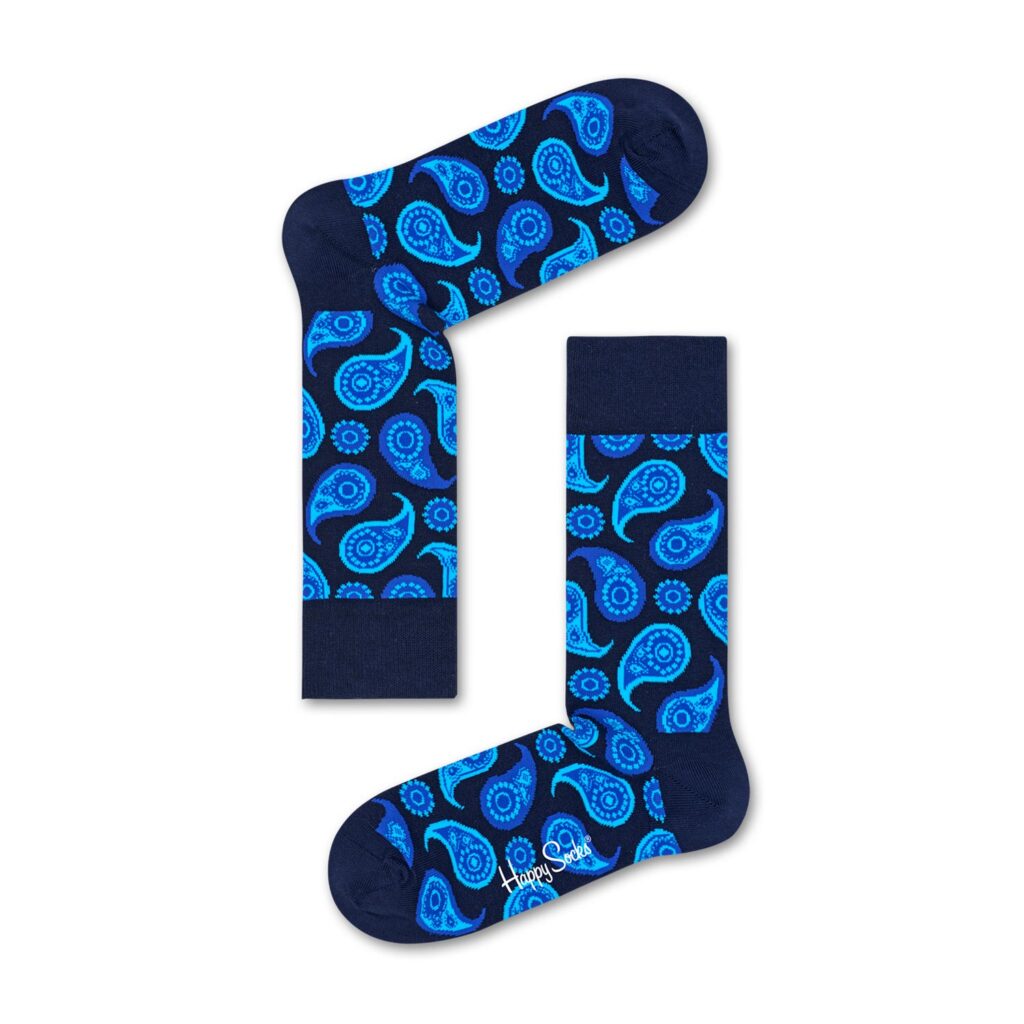 Happy Socks All Over Paisley - Blue/Blue