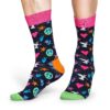 Happy Socks All Over Print Peace - Black/Multi