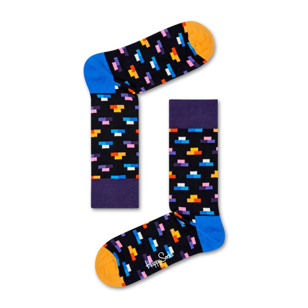 Happy Socks Standard All Over Print Block - Black/Blue