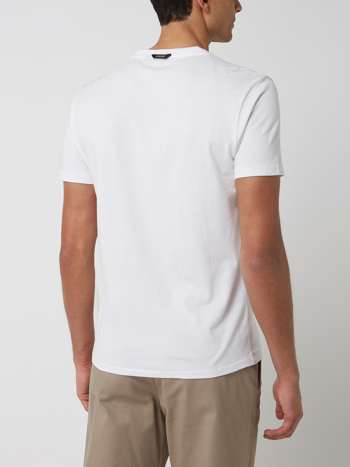 Napapijri Sturin Regular Fit Short Sleeve T-Shirt - Bright White