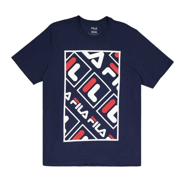 Fila Jalen Regular Fit Short Sleeve T-Shirt - Peacoat/White/Red