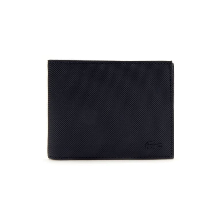 Lacoste Billfold Leather Wallet - Blue Marine