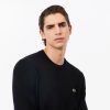Lacoste Carded Regular Fit Long Sleeve Crew Neck - Black
