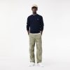 Lacoste Carded Regular Fit Long Sleeve Crew Neck - Blue Marine