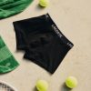 Lacoste Casual Text Branded Band 3 Pack Boxer - Black
