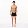 Lacoste Casual Text Branded Band 3 Pack Boxer - Black