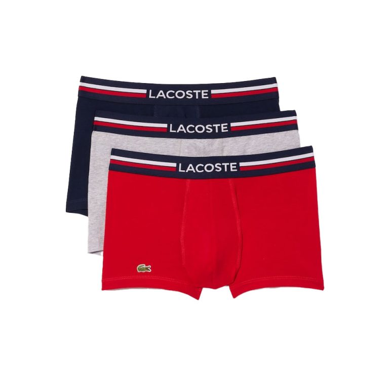 Lacoste Casual Text Branded Band 3 Pack Boxer - Multi