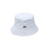 Lacoste Classic Croc Drawstring Bucket Hat - White