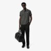 Lacoste Classic Fit Monogram Jacquard Polo Shirt - Black / Dark Grey 4PC