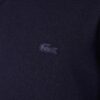 Lacoste Classic Light Weight Regular Fit Long Sleeve V Neck Sweatshirt - Blue Marine
