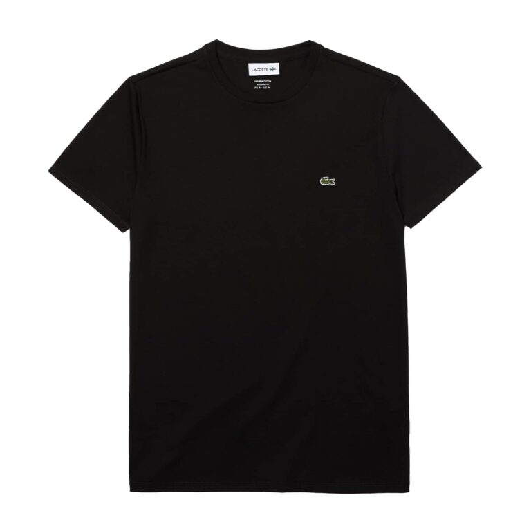 Lacoste Classic Plain Regular Fit Short Sleeve T-Shirt - Black Noir
