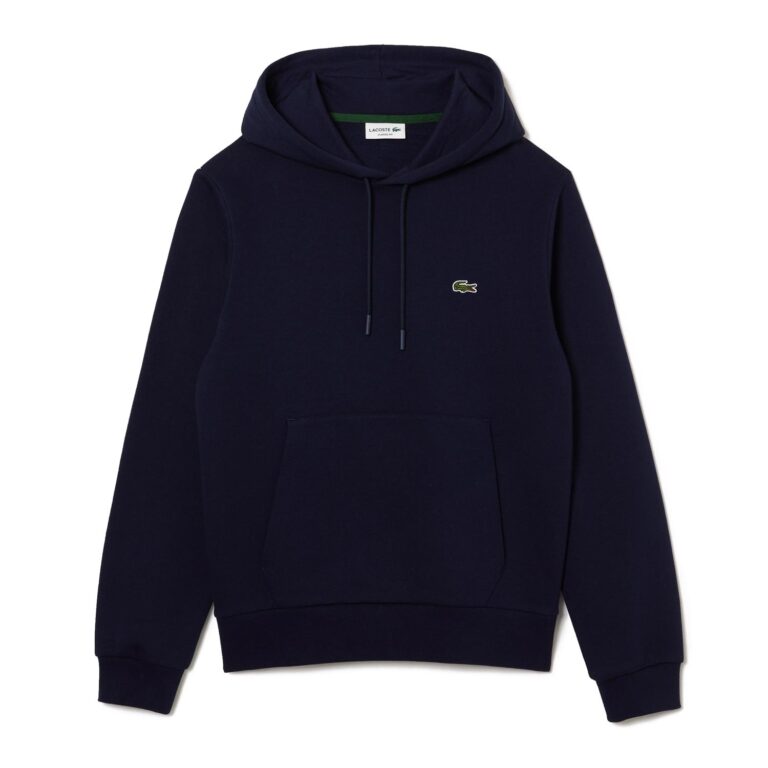 Lacoste Classic Regular Fit Long Sleeve Hoodie - Blue Marine