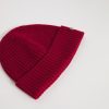 Lacoste Classic Ribbed Wool Beanie - Borde Red