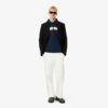 Lacoste Colour-Block Fleece Hoodie - Navy Blue / White / Brown - 6WZ