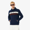 Lacoste Colour-Block Fleece Hoodie - Navy Blue / White / Brown - 6WZ