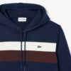 Lacoste Colour-Block Fleece Hoodie - Navy Blue / White / Brown - 6WZ