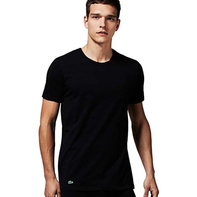 Lacoste Colours 2 Pack Slim Fit Short Sleeve T-Shirt - Black Noir
