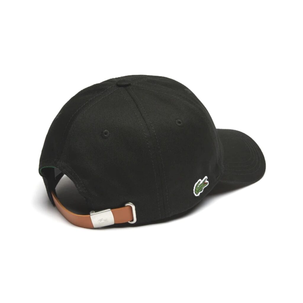Lacoste Contrast Strap Cotton Cap - Black