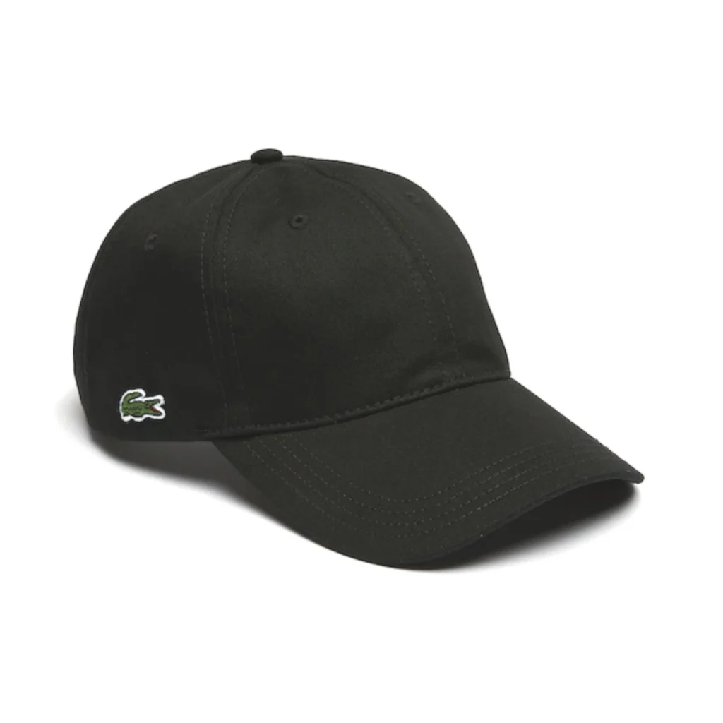 Lacoste Contrast Strap Cotton Cap - Black
