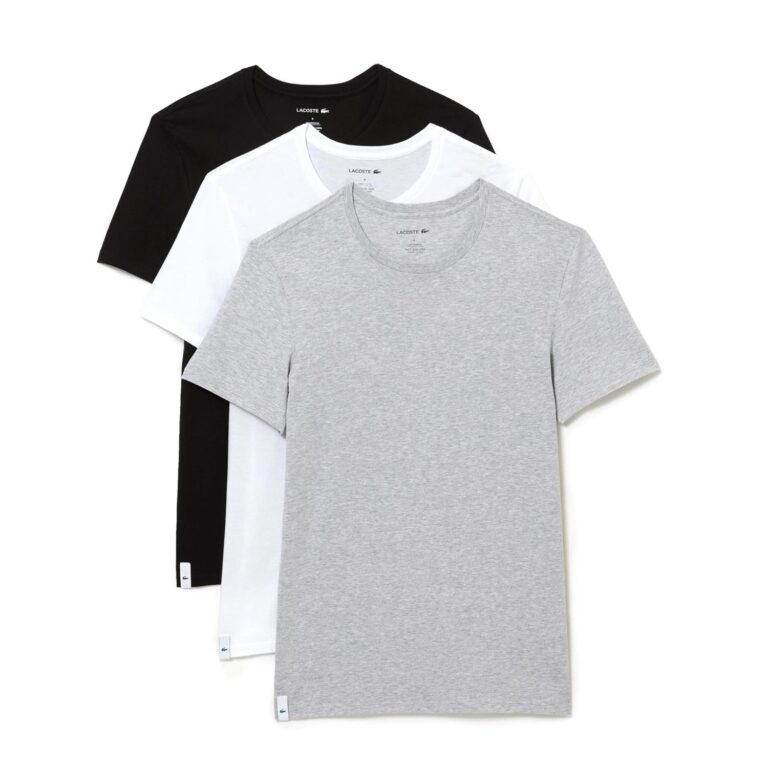 Lacoste Essential 3 Pack Slim Fit Short Sleeve T-Shirt - Multi