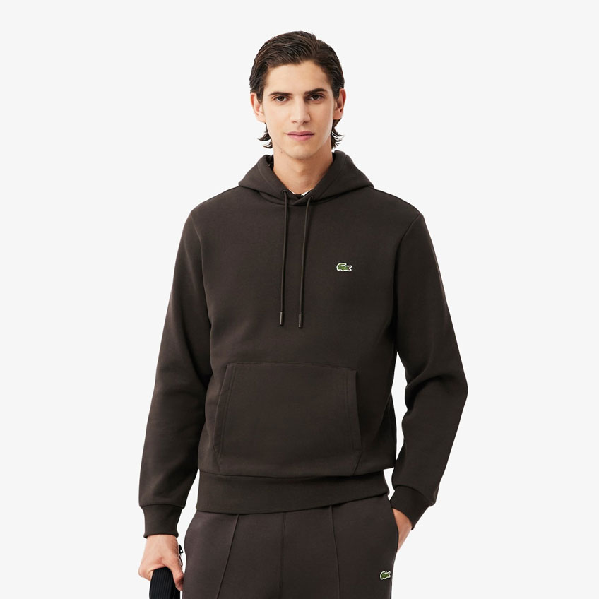 Lacoste Fleece Hoodie - Brown SKB