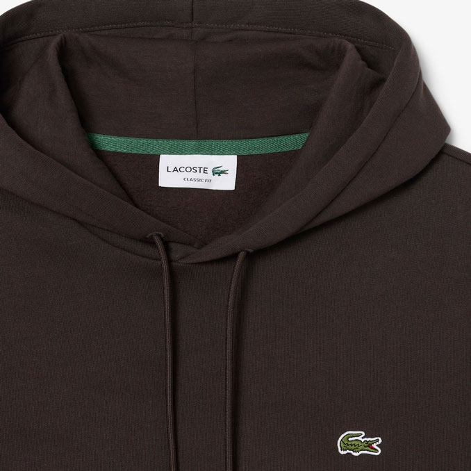 Lacoste Fleece Hoodie - Brown SKB