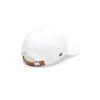 Lacoste Leather Strap Side Croc Cap - White Blanc