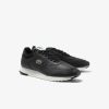 Lacoste Linetrack Leather Trainer - Jet Black