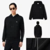 Lacoste Logo Stripe Zipped Hoodie - Noir . 031