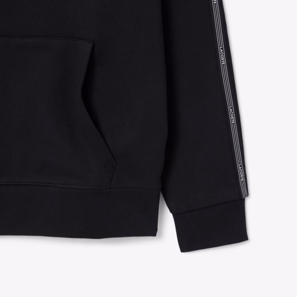 Lacoste Logo Stripe Zipped Hoodie - Noir . 031