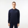 Lacoste Mesh Panel Regular Fit Long Sleeve Sweatshirt - Blue Marine