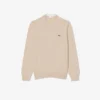 Lacoste Monochrome Crew Neck Cotton Sweater - Beige .02S